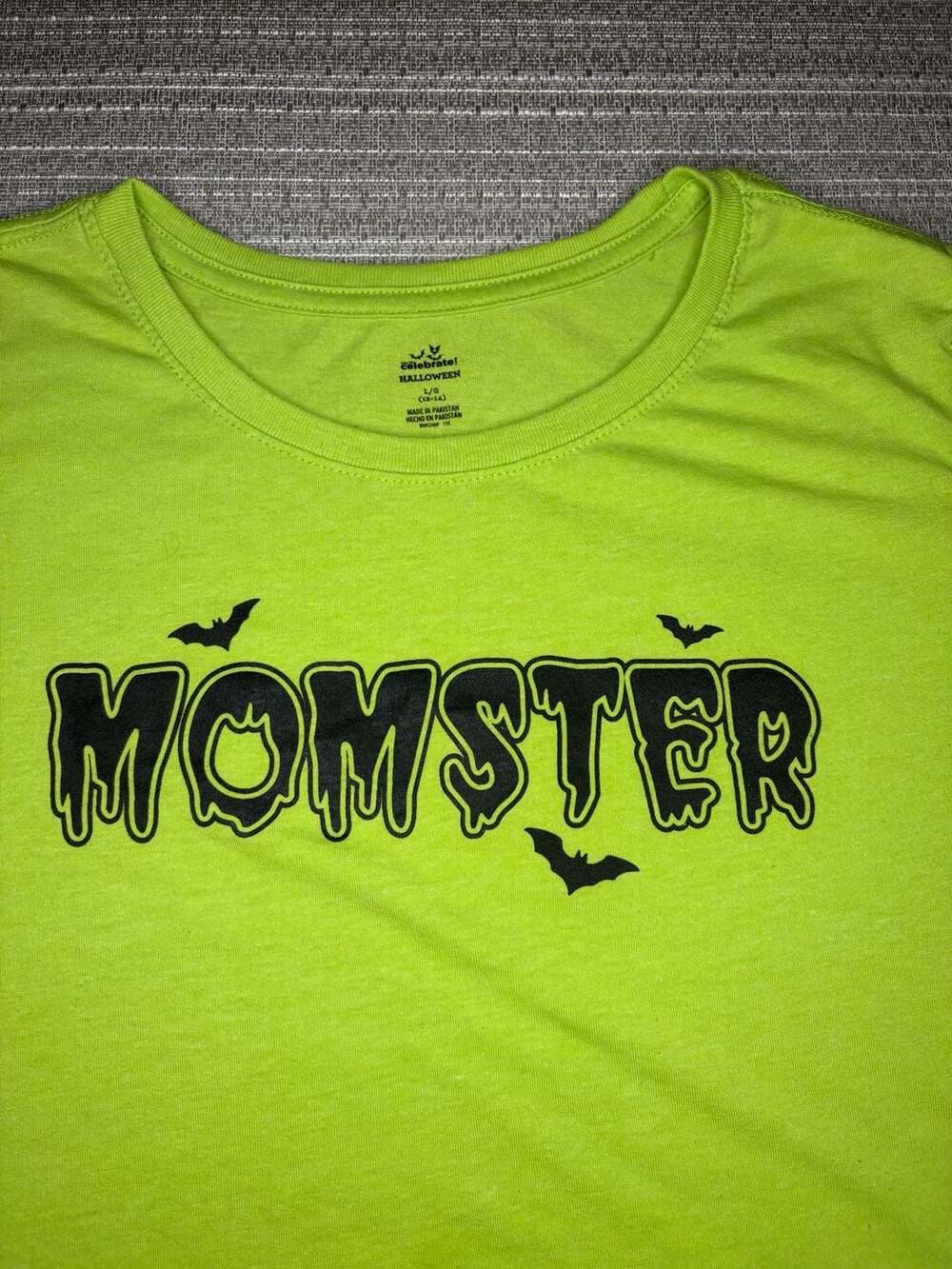 Celebrate! Halloween 'Momster' Graphic T-Shirt Neon Green